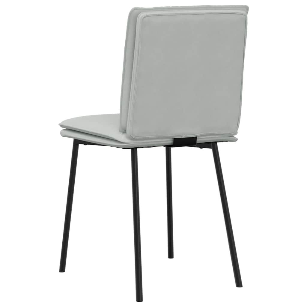 Chaises à manger lot de 2 Gris clair Velours Chaises de cuisine vidaXL