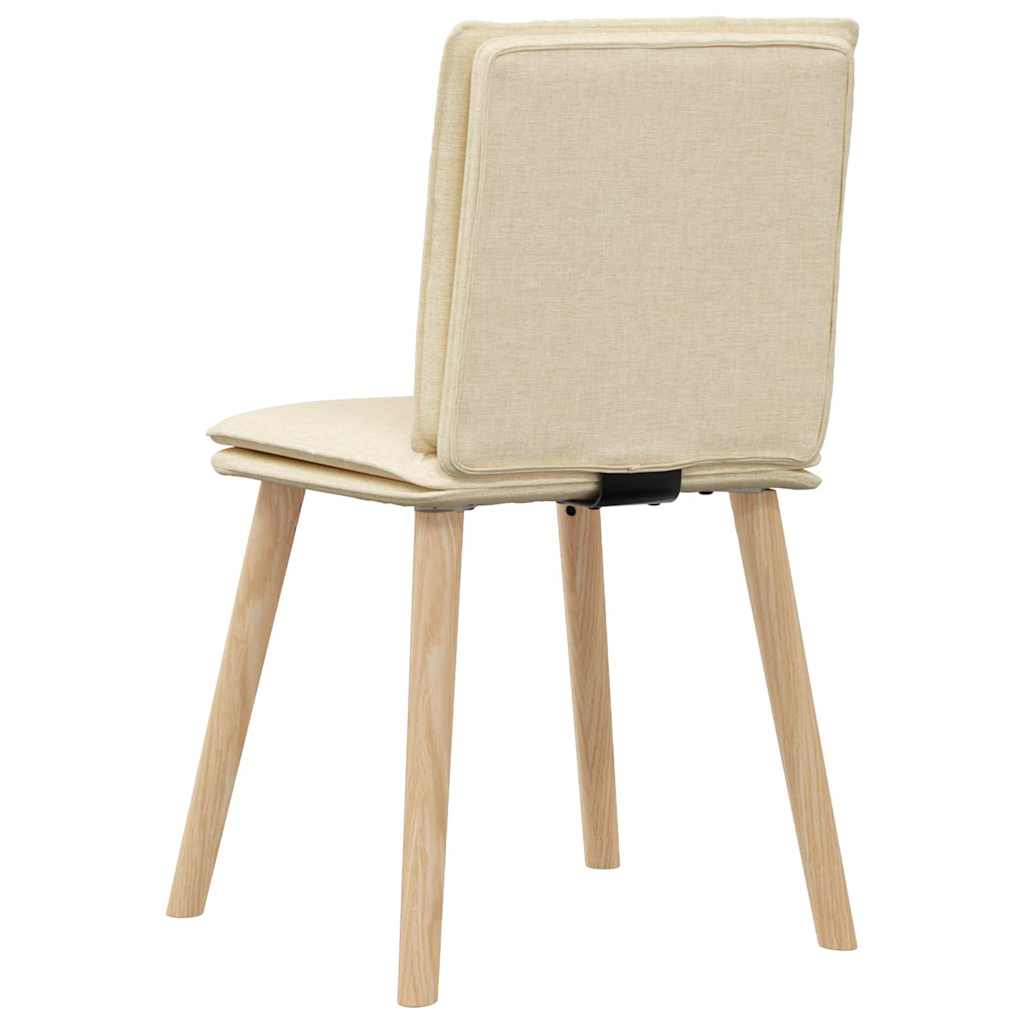 Chaises à manger lot de 2 crème tissu Chaises de cuisine vidaXL