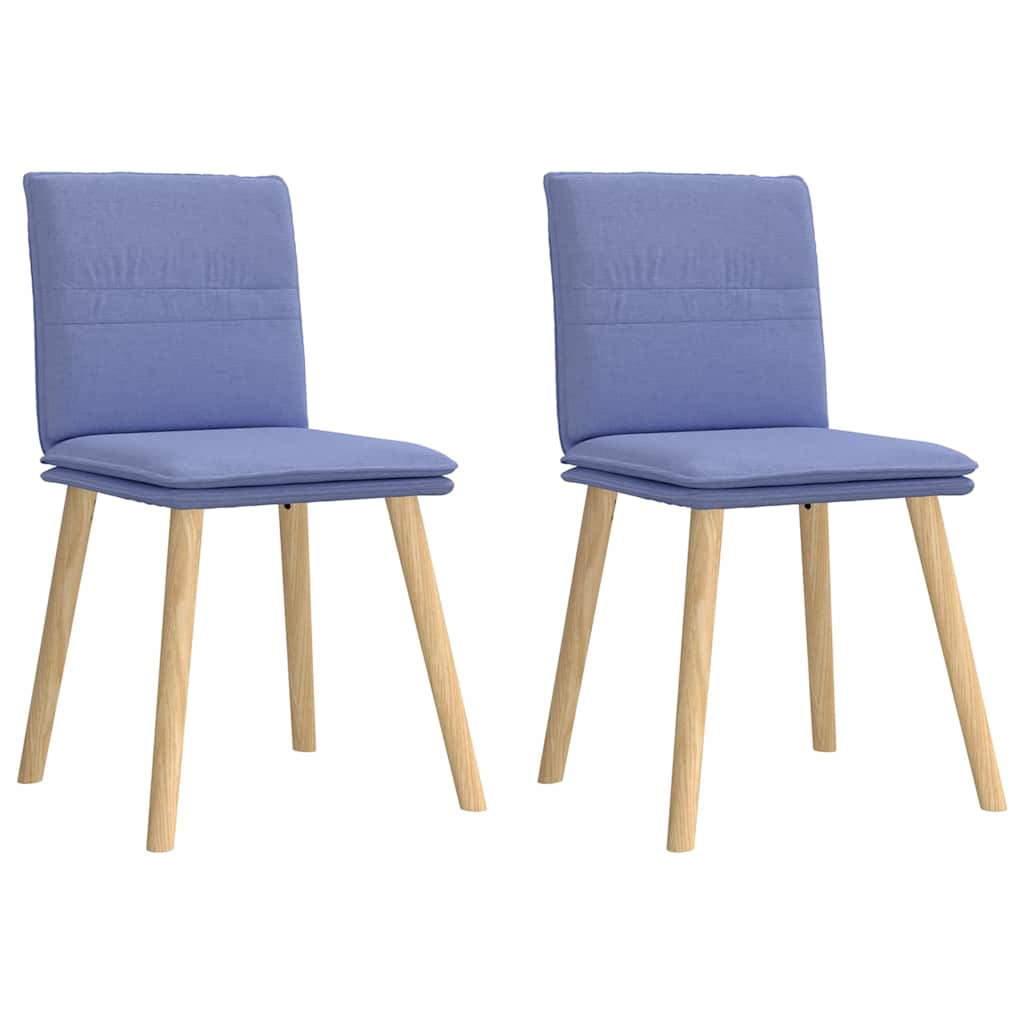 Chaises à manger lot de 2 bleu jean tissu Chaises de cuisine vidaXL