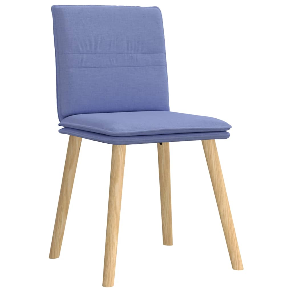 Chaises à manger lot de 2 bleu jean tissu Chaises de cuisine vidaXL