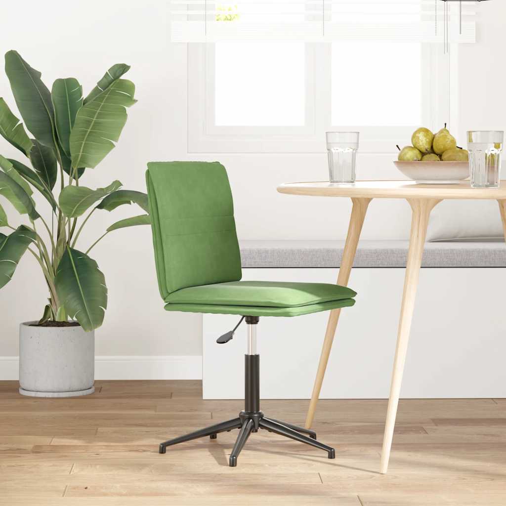 Chaise de salle à manger Vert clair Velours Chaises de cuisine vidaXL