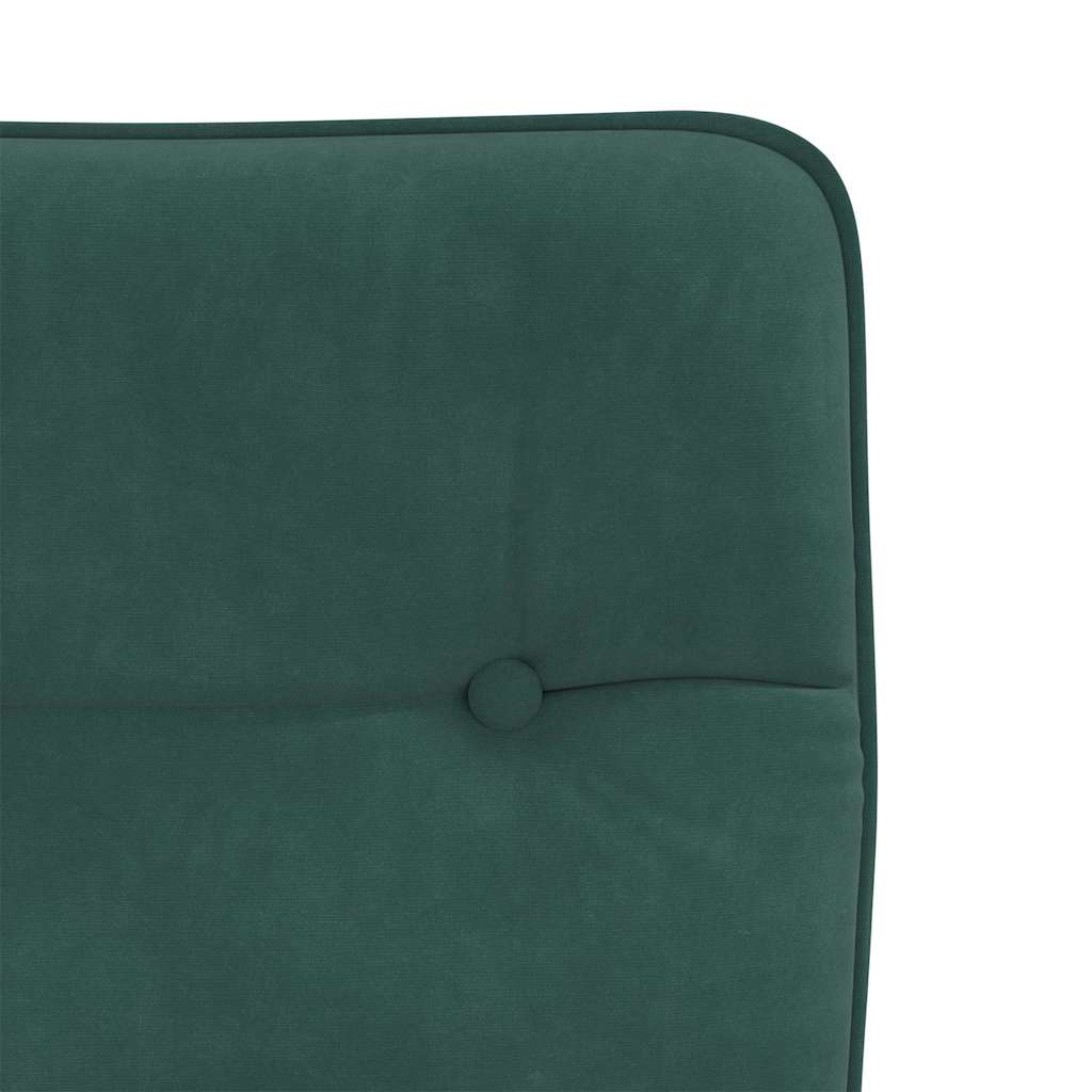 Chaises à manger lot de 2 Vert foncé Velours Chaises de cuisine vidaXL