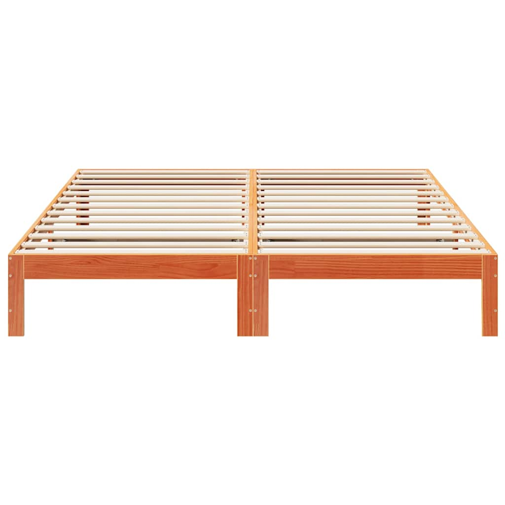 Cadre de lit sans matelas cire marron 180x200cm bois pin massif Lits & cadres de lit vidaXL