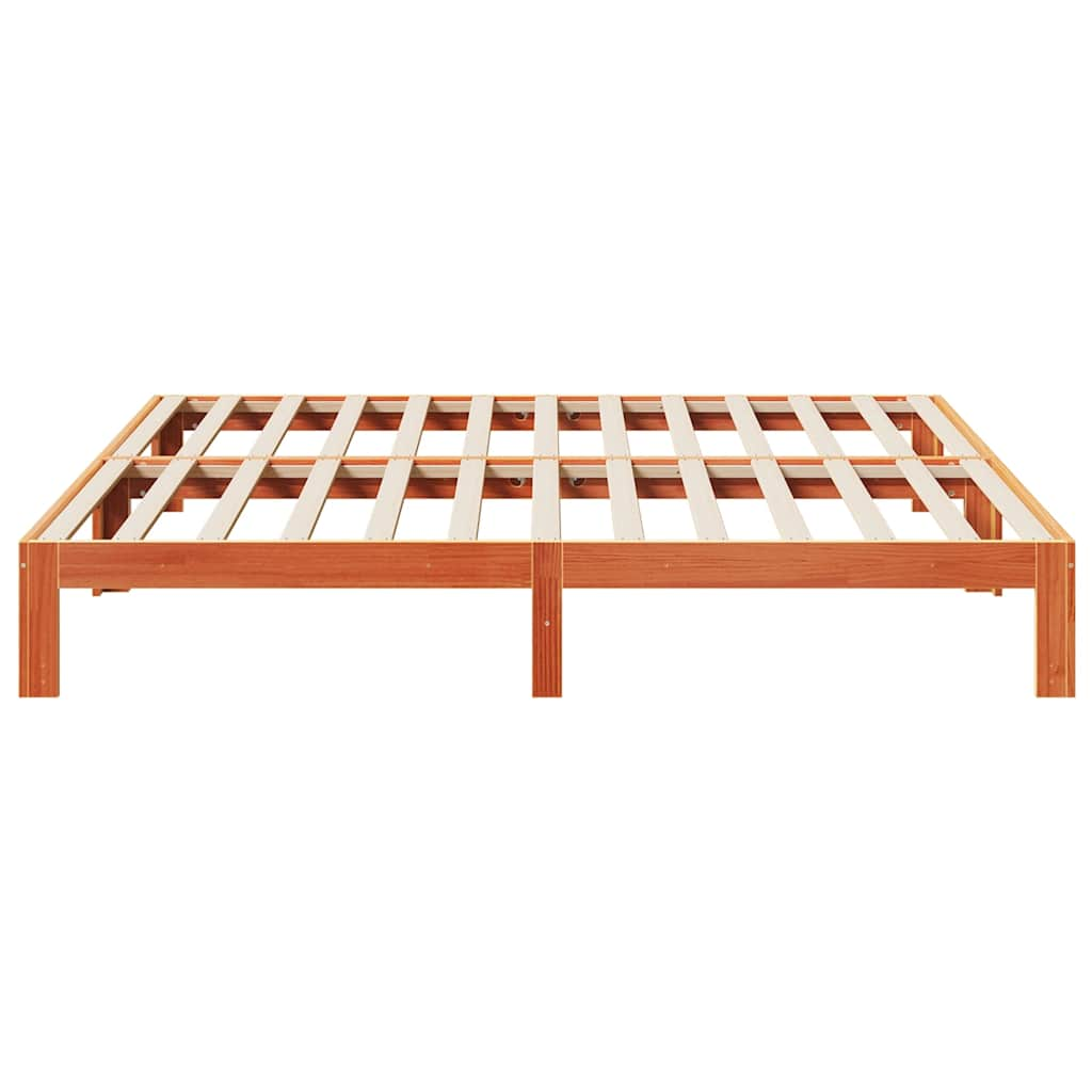 Cadre de lit sans matelas cire marron 180x200cm bois pin massif Lits & cadres de lit vidaXL