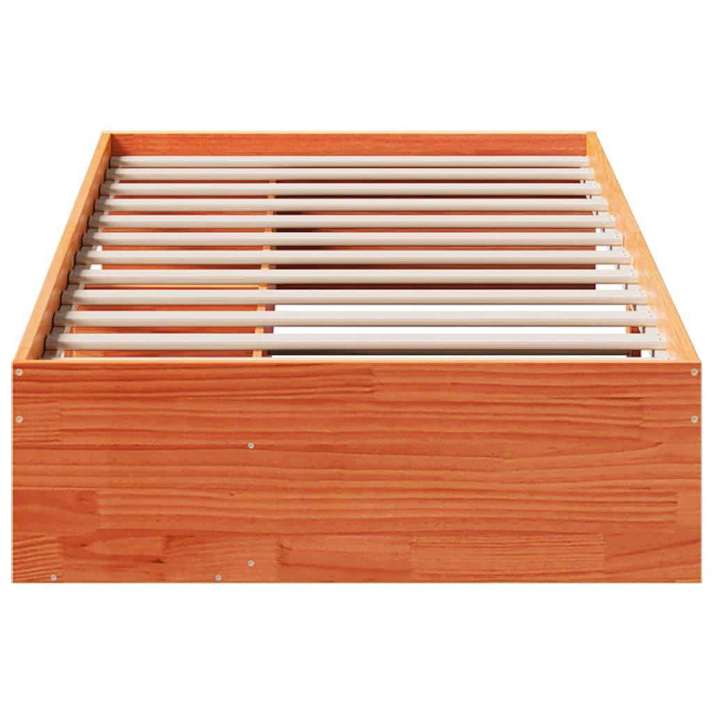 Lit de jour sans matelas cire marron 100x200 cm pin massif Lits & cadres de lit vidaXL