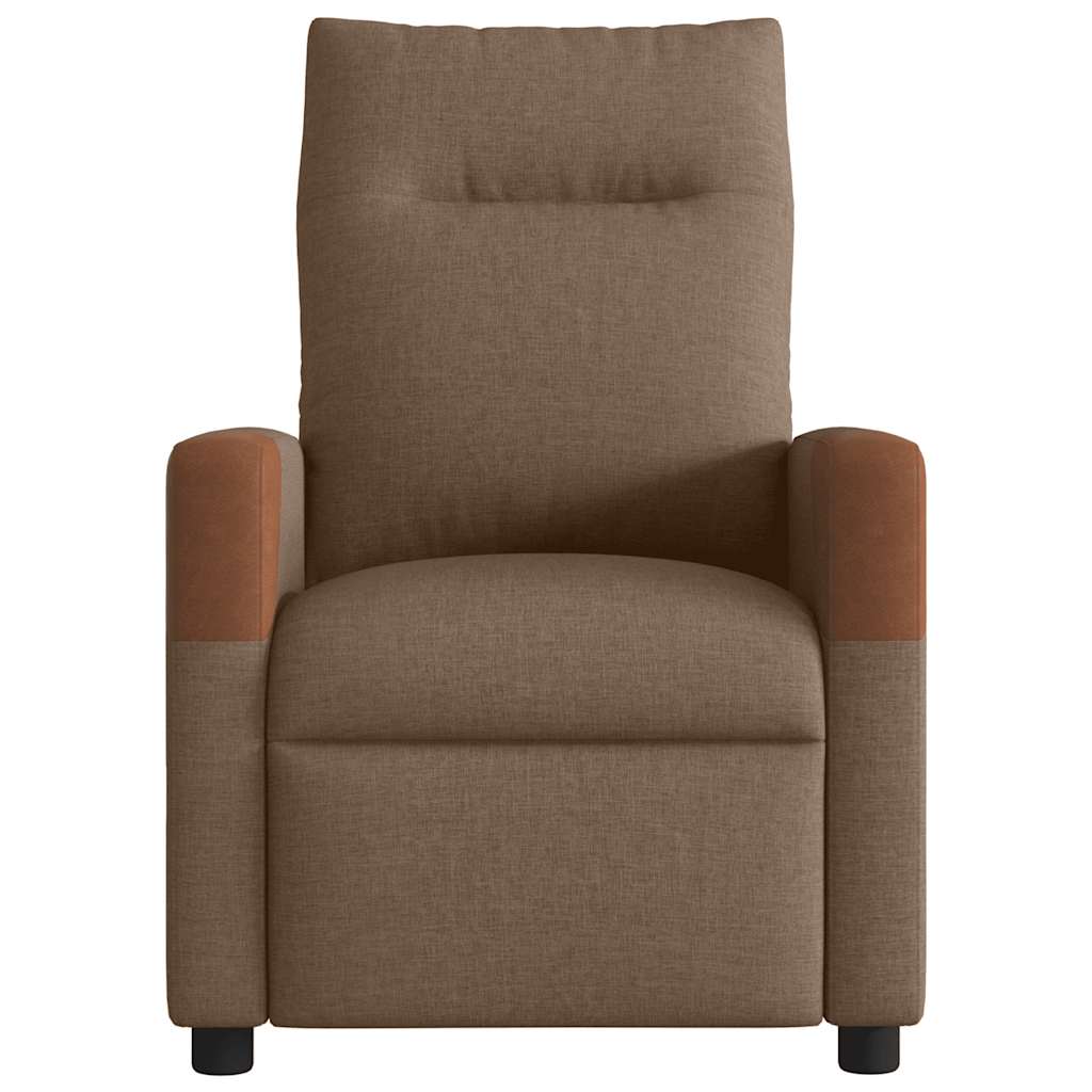 Fauteuil inclinable électrique Marron Tissu Fauteuils vidaXL