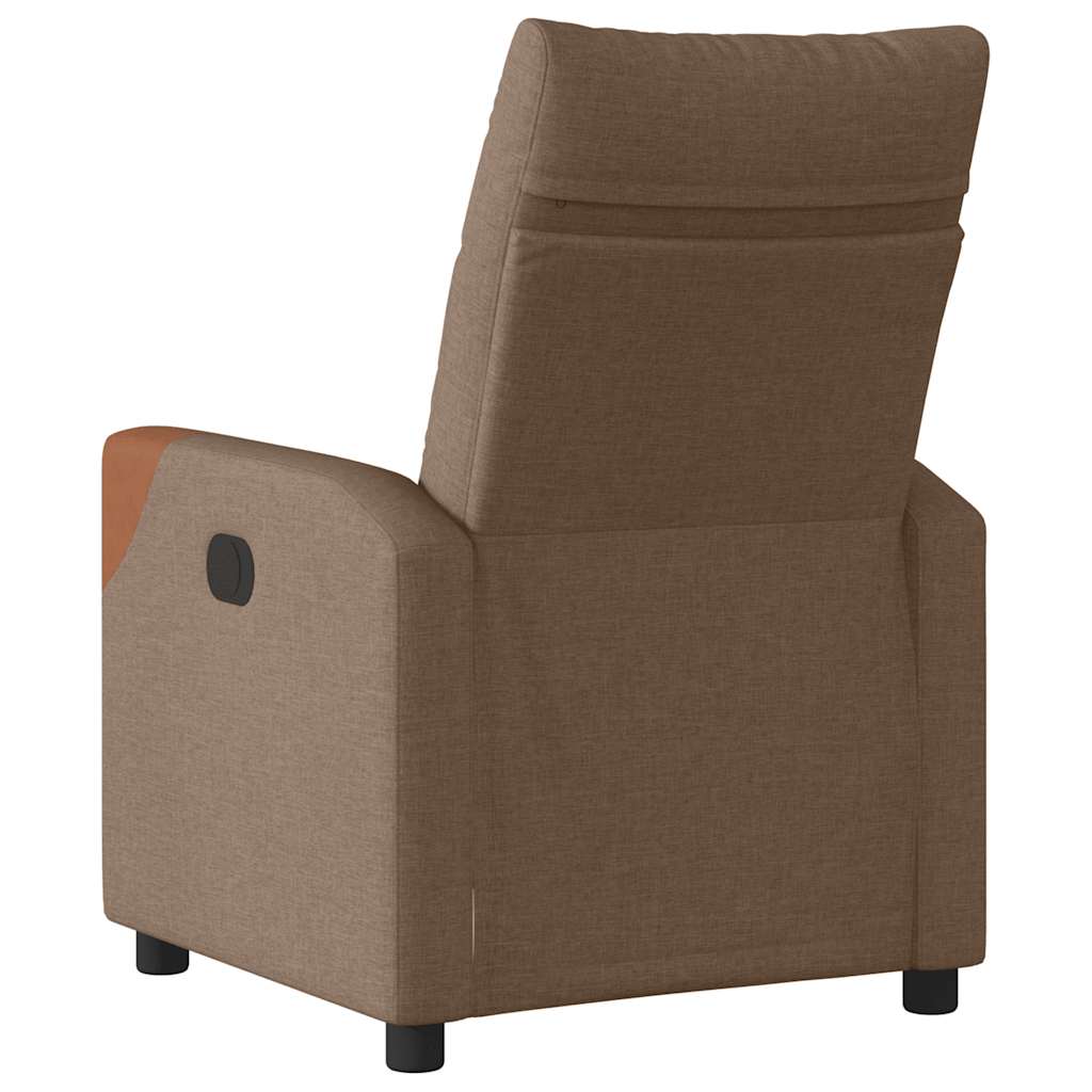 Fauteuil inclinable électrique Marron Tissu Fauteuils vidaXL