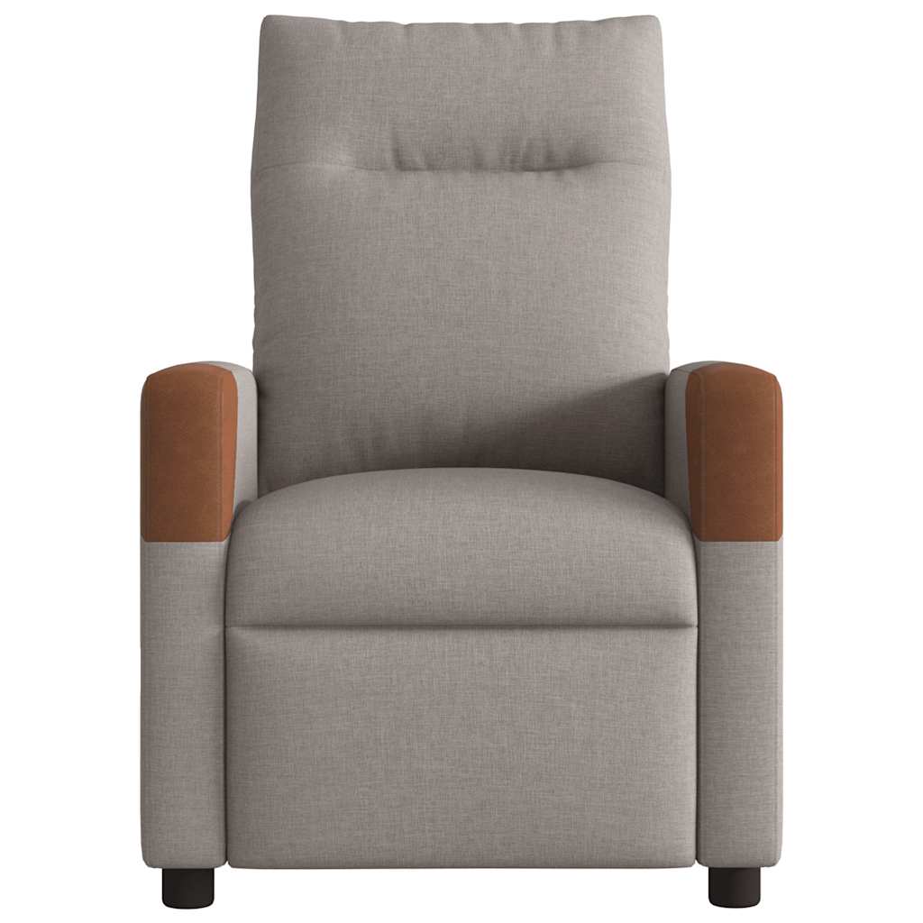 Fauteuil inclinable électrique Taupe Tissu Fauteuils vidaXL