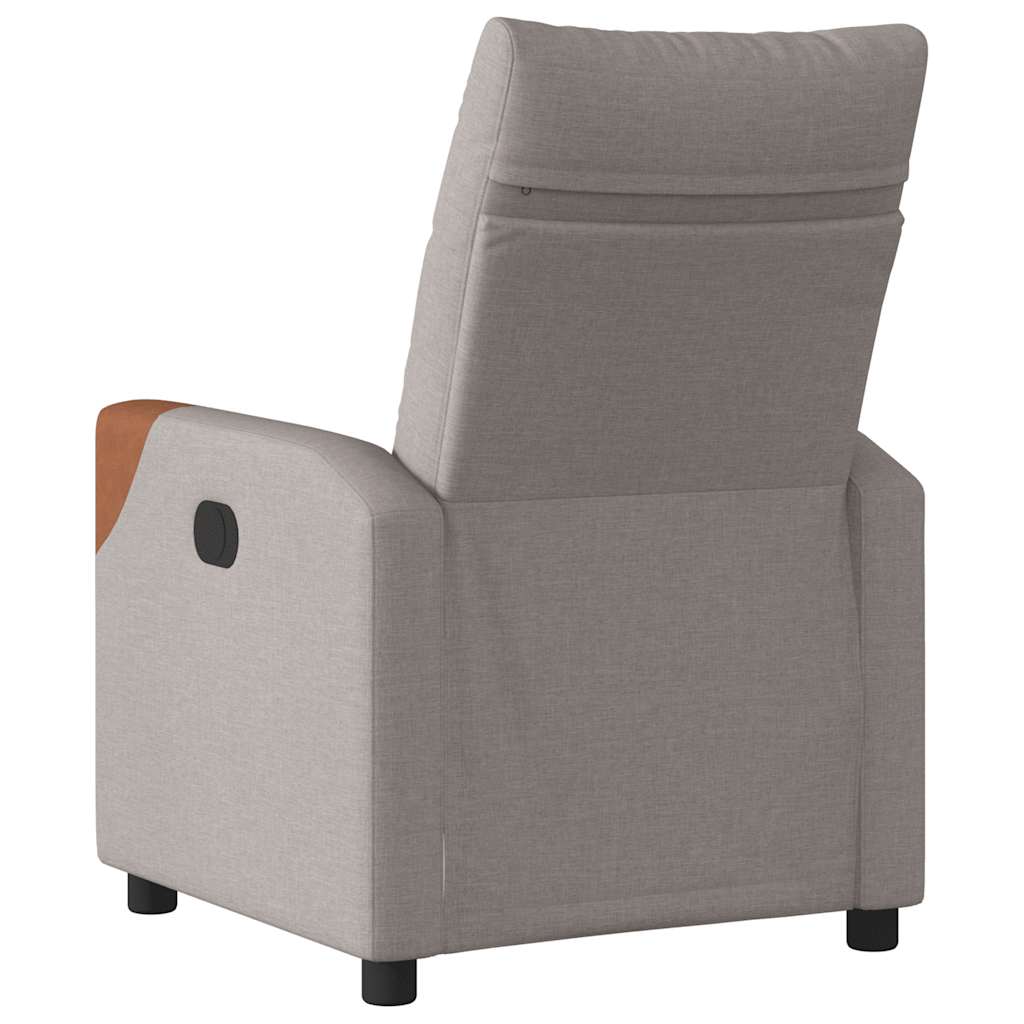 Fauteuil inclinable électrique Taupe Tissu Fauteuils vidaXL