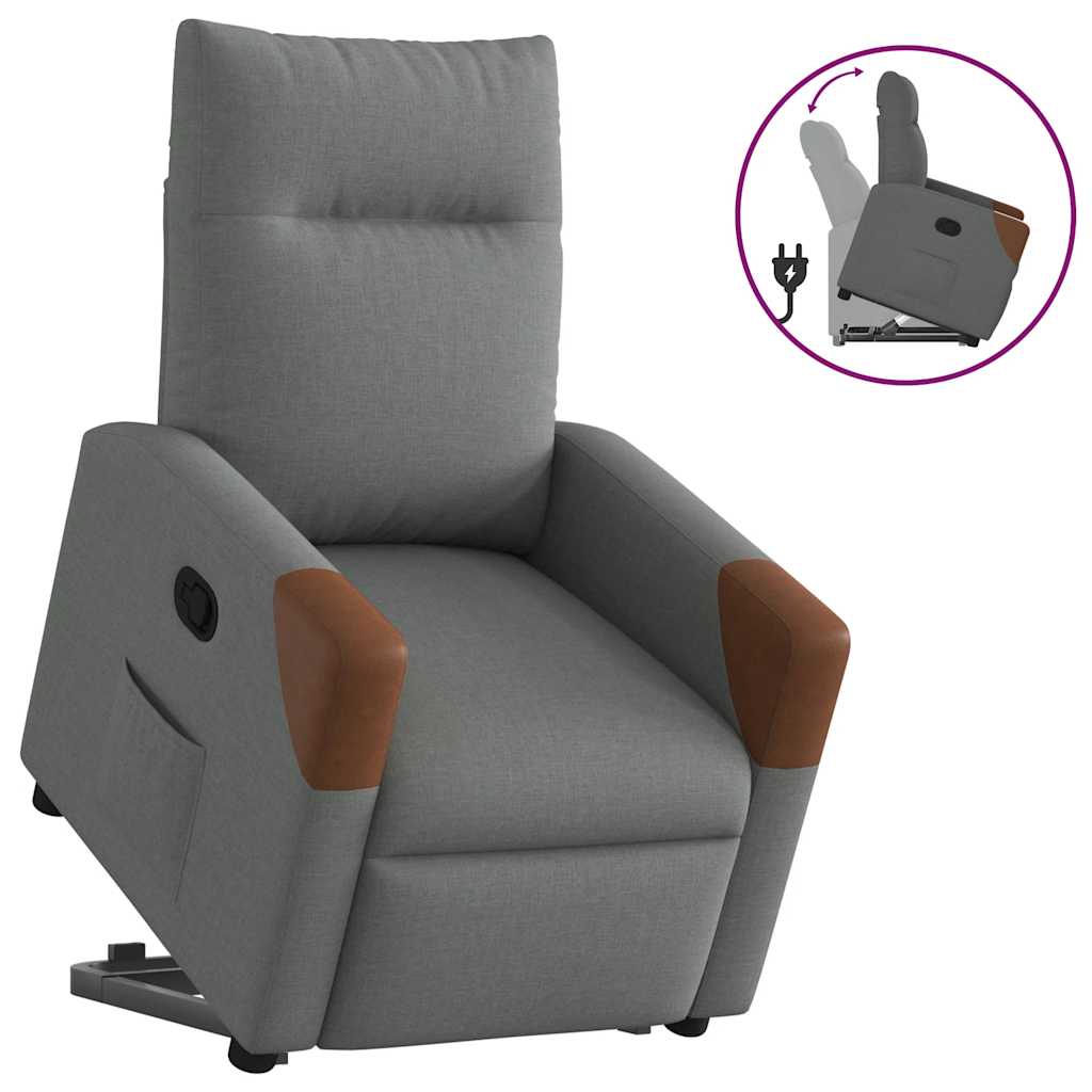 Fauteuil inclinable Gris foncé Tissu Fauteuils vidaXL