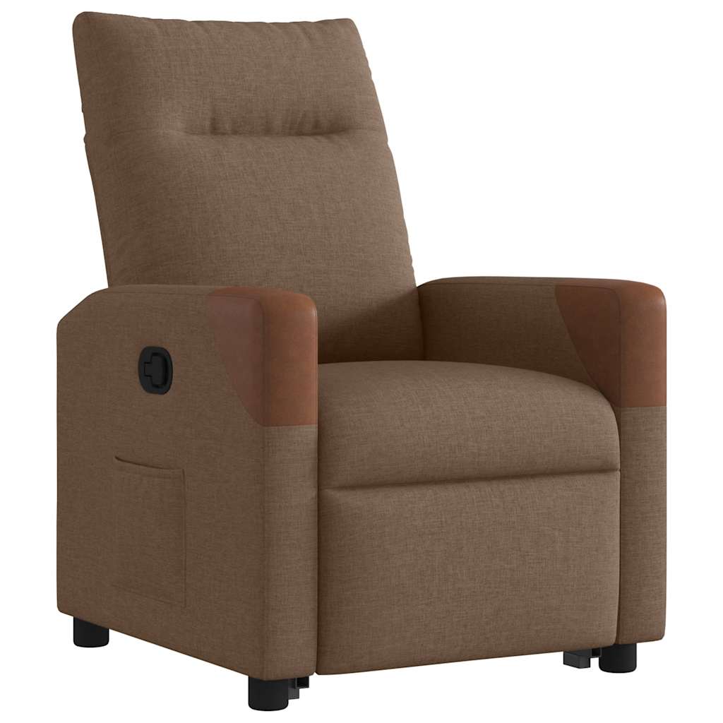 Fauteuil inclinable Marron Tissu Fauteuils vidaXL