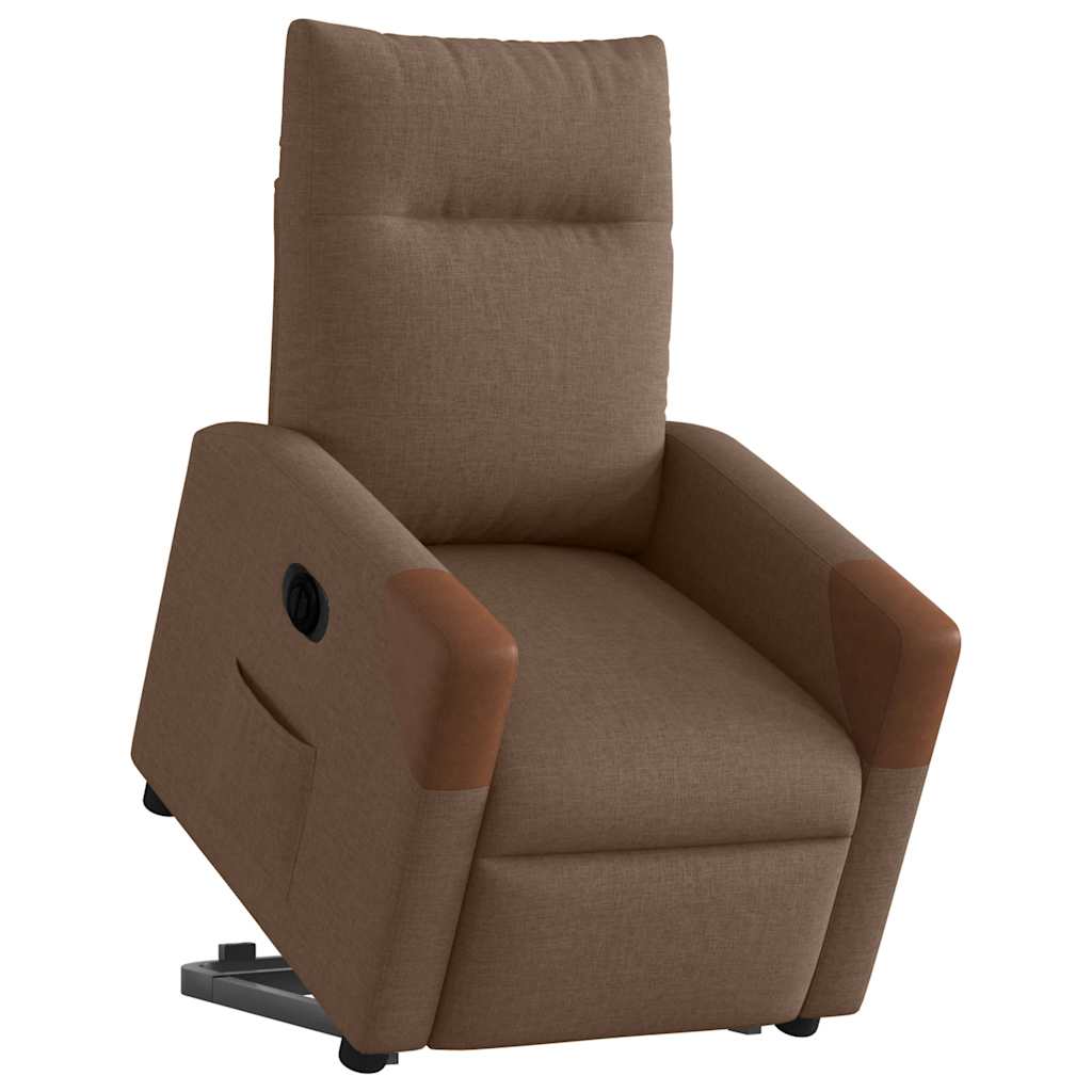 Fauteuil inclinable électrique marron tissu Fauteuils vidaXL