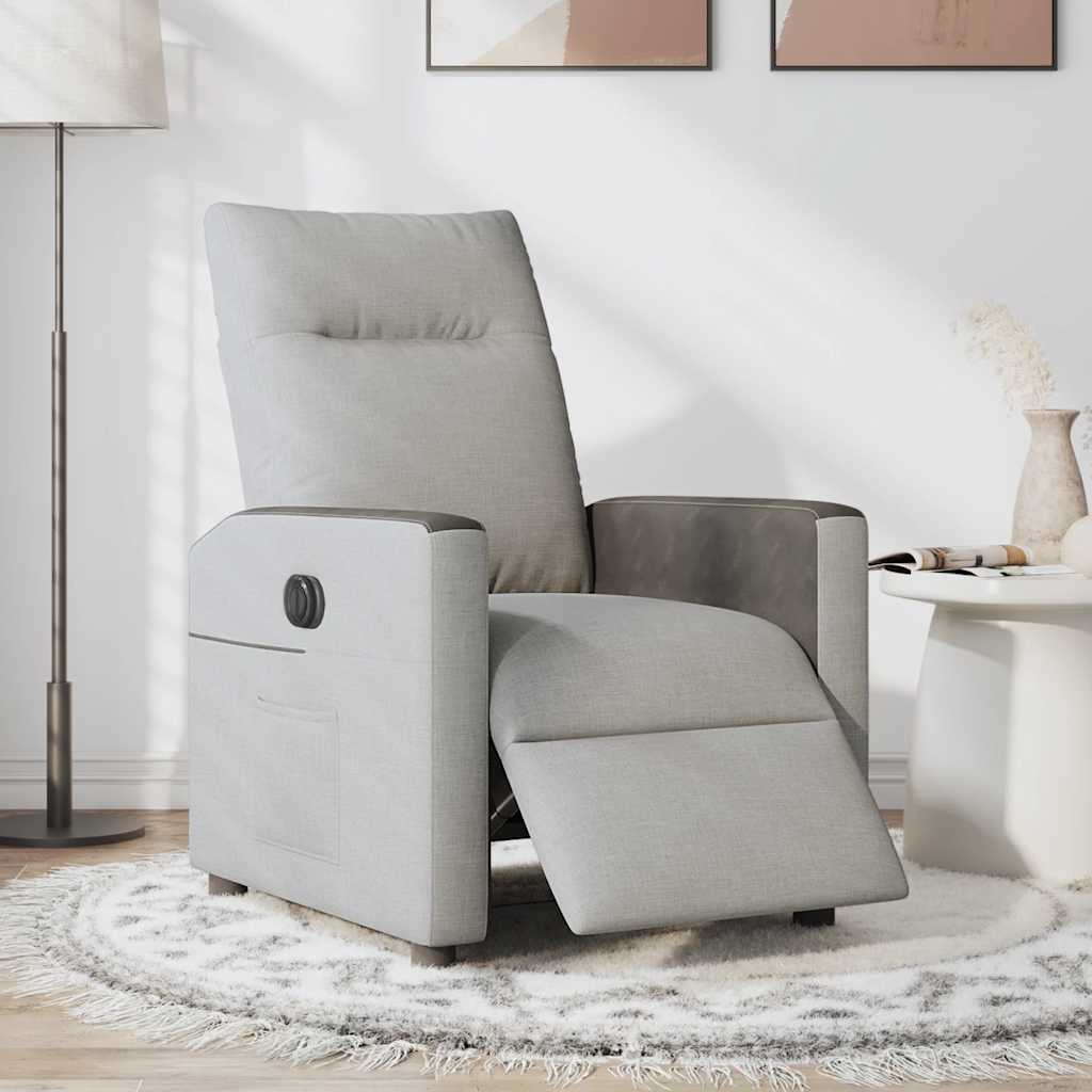 Fauteuil inclinable électrique gris nuage tissu Fauteuils vidaXL