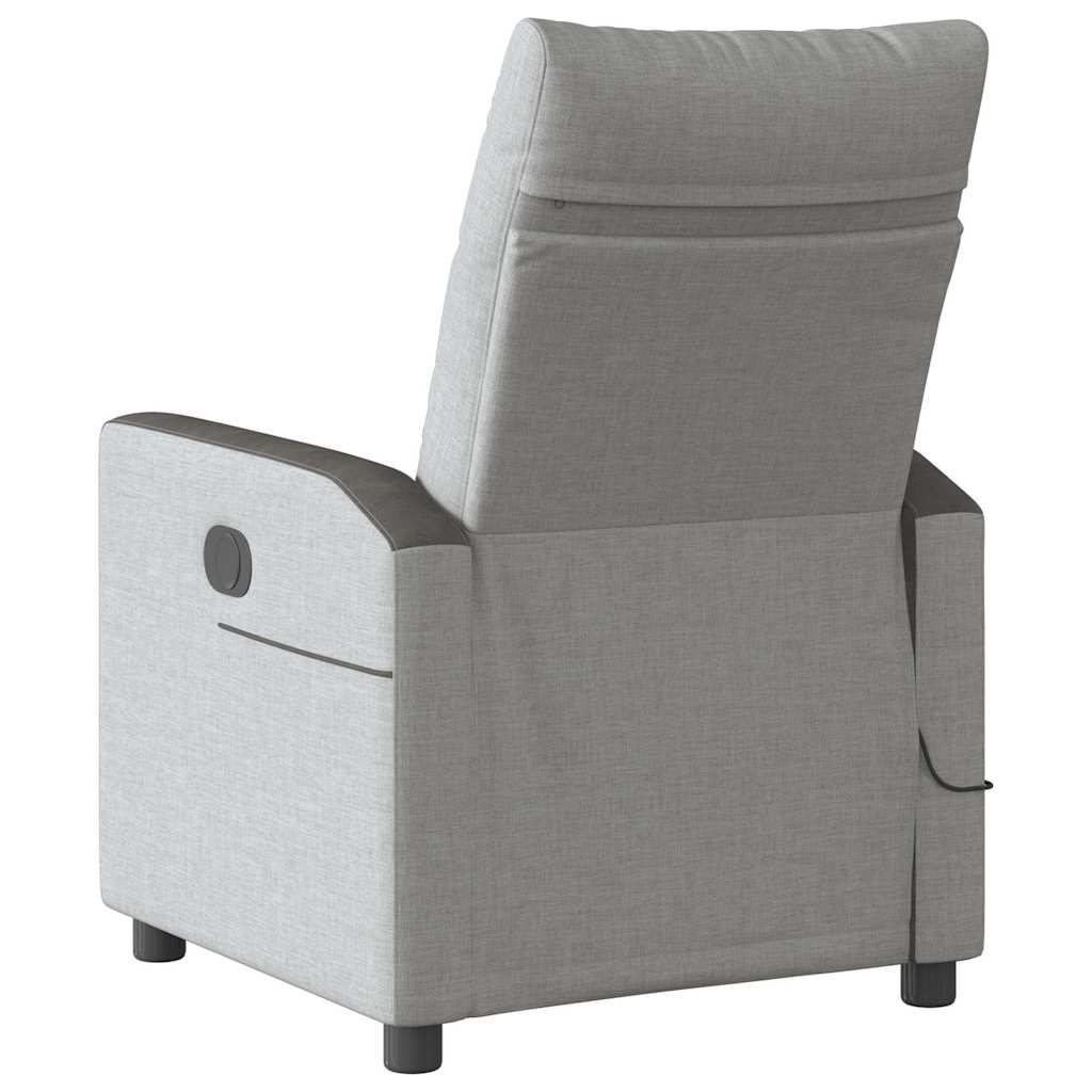 Fauteuil de massage inclinable électrique gris nuage tissu Fauteuils vidaXL