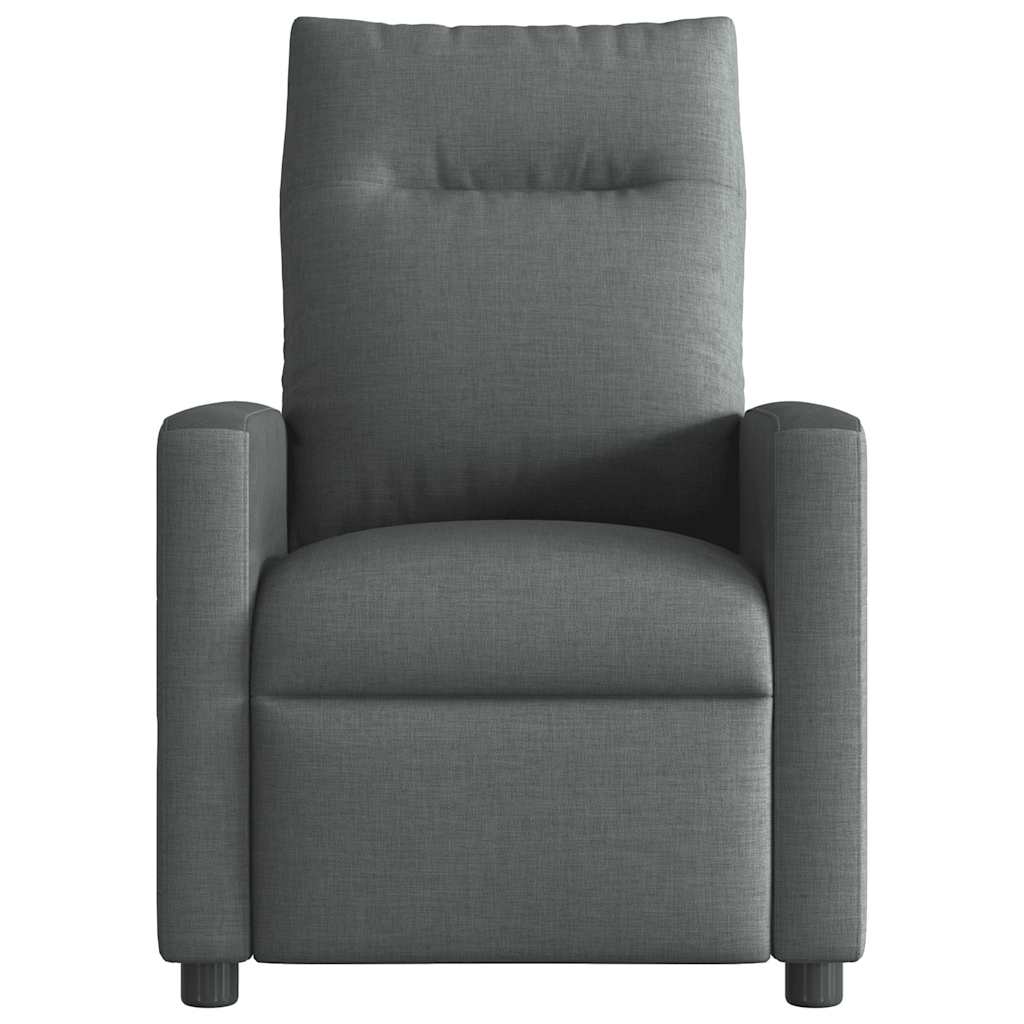 Fauteuil inclinable de massage électrique gris foncé tissu Fauteuils vidaXL