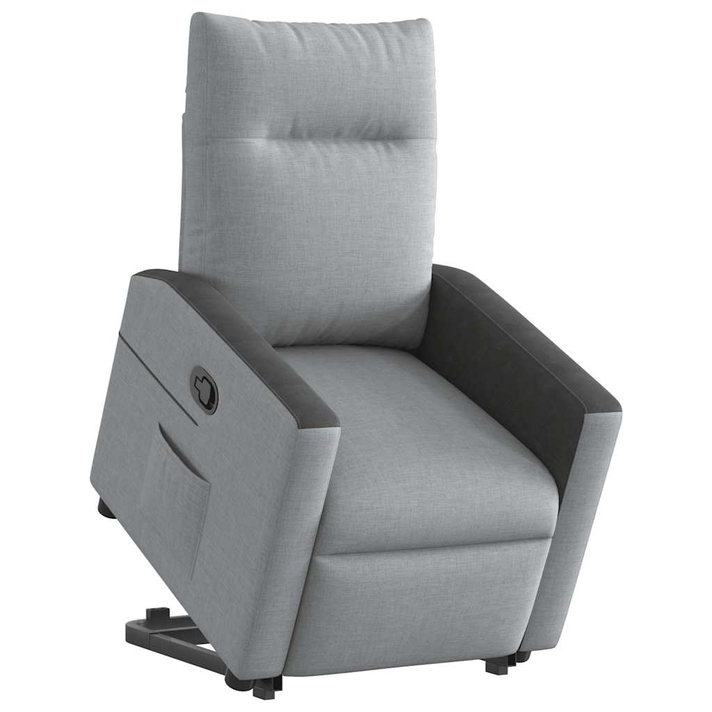 Fauteuil inclinable Gris clair Tissu Fauteuils vidaXL