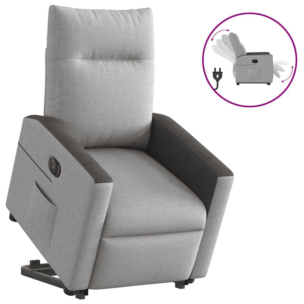 Fauteuil inclinable électrique gris nuage tissu Fauteuils vidaXL