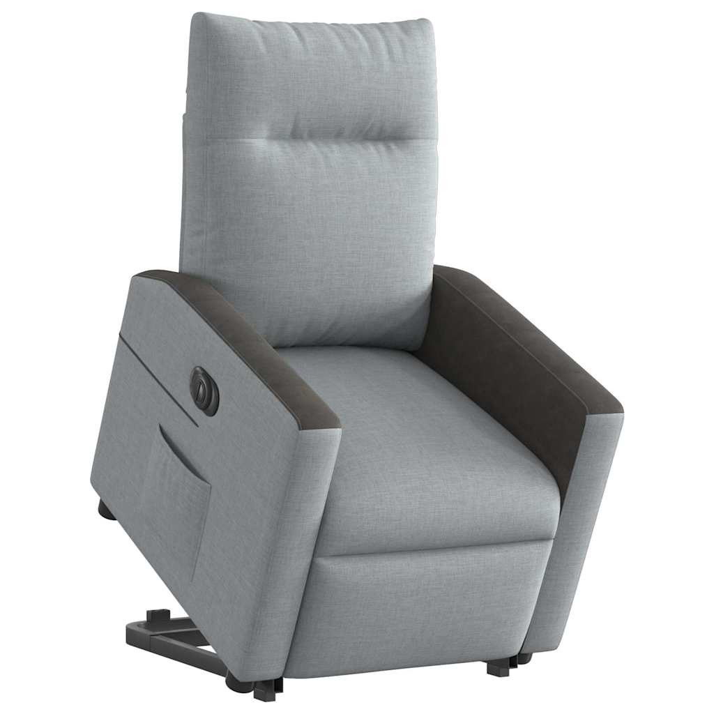 Fauteuil inclinable électrique gris clair tissu Fauteuils vidaXL