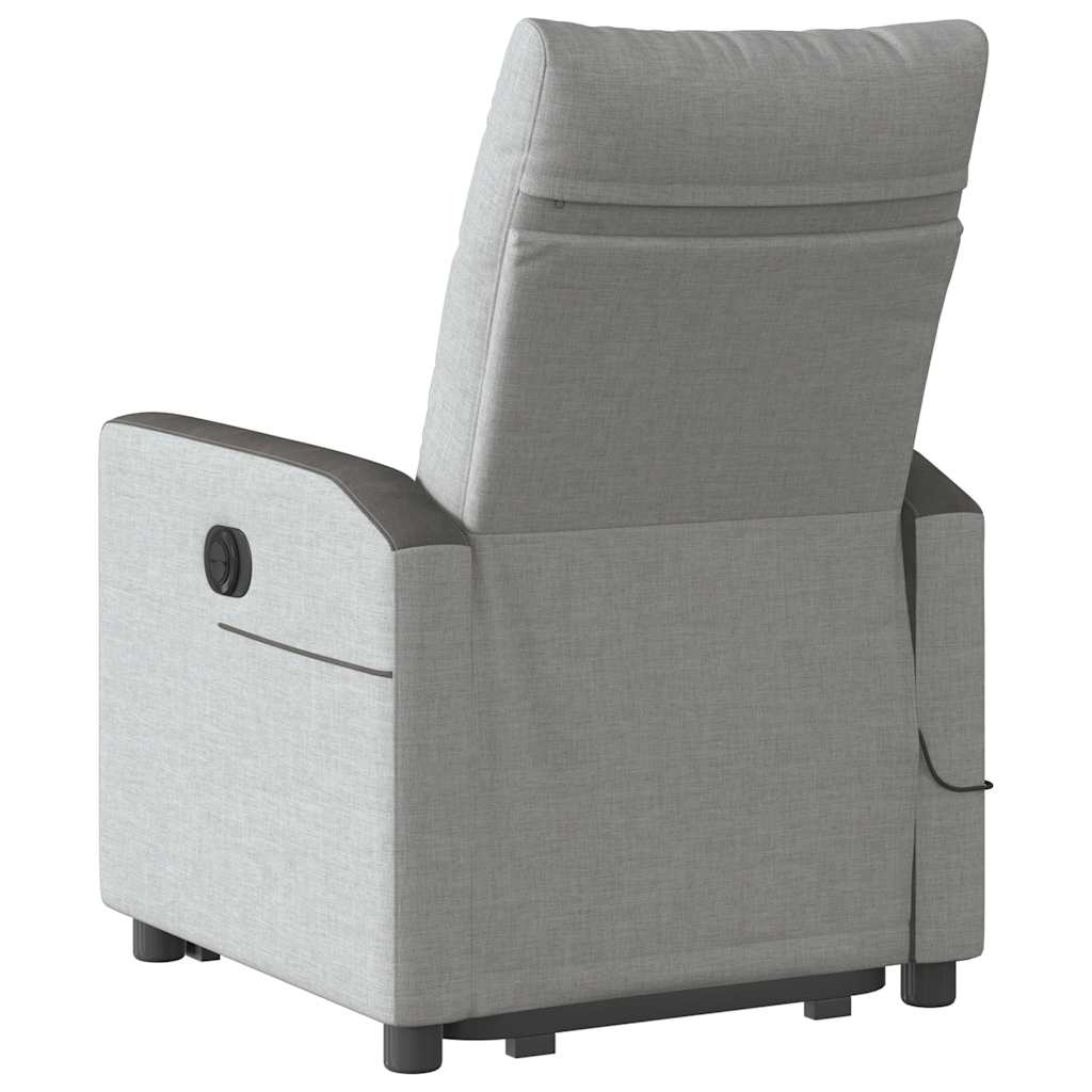 Fauteuil inclinable de massage électrique gris nuage tissu Fauteuils vidaXL