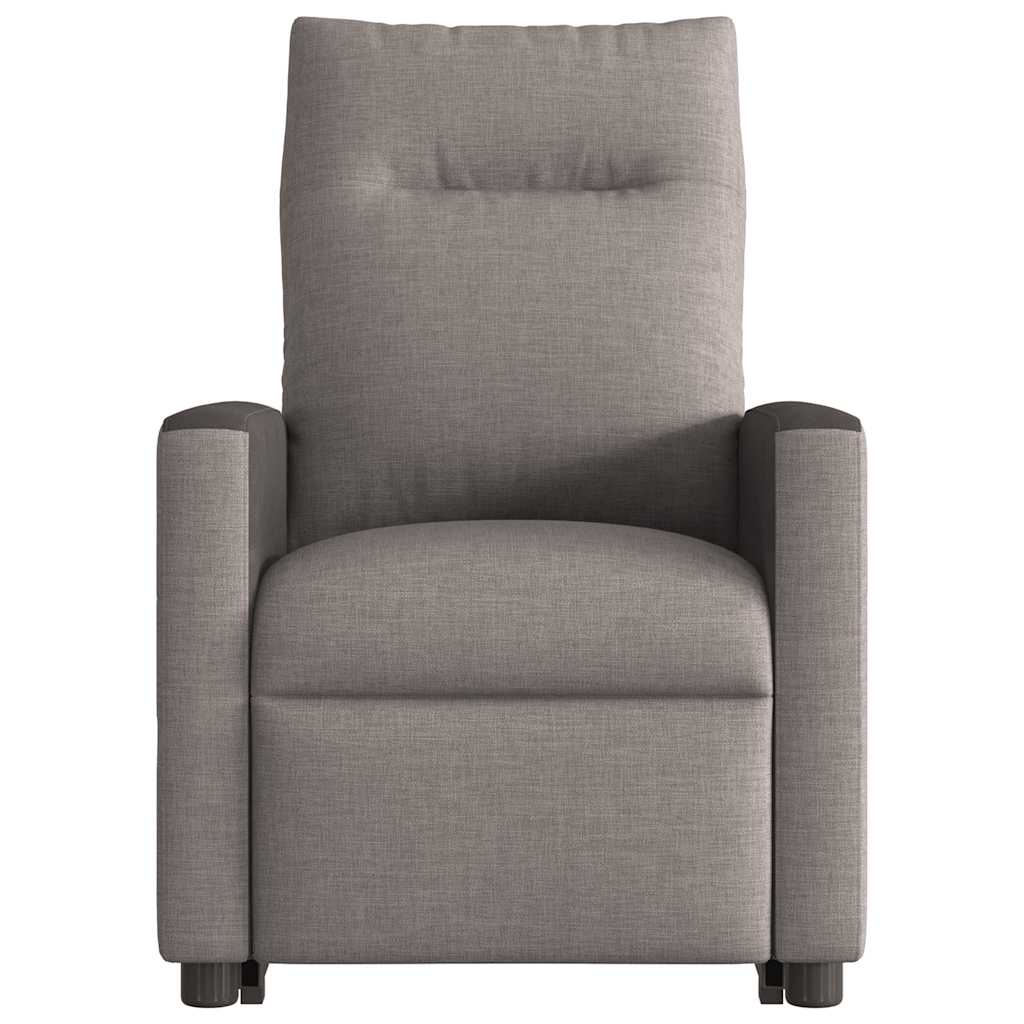 Fauteuil inclinable de massage électrique Taupe Tissu Fauteuils vidaXL