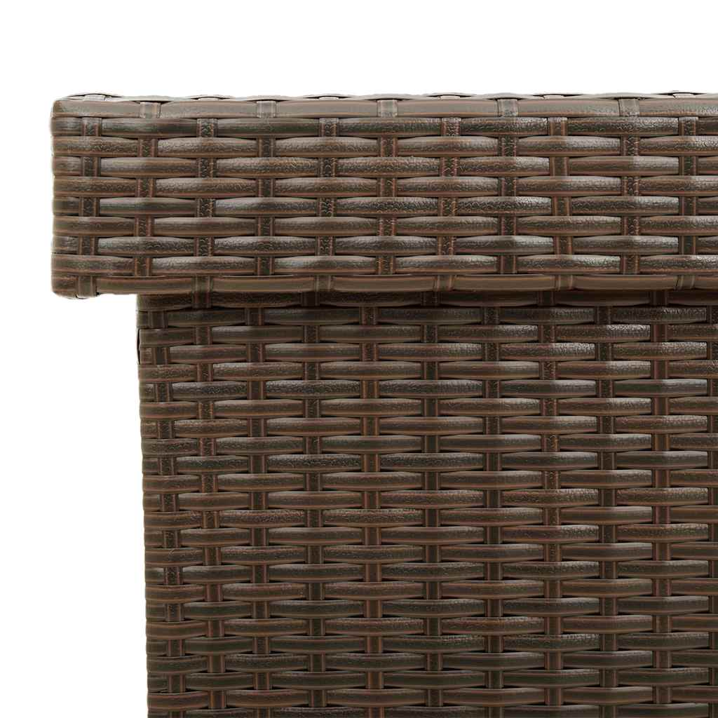 Boîte rangement jardin roues marron 160x55x75 cm résine tressée Coffres de jardin vidaXL