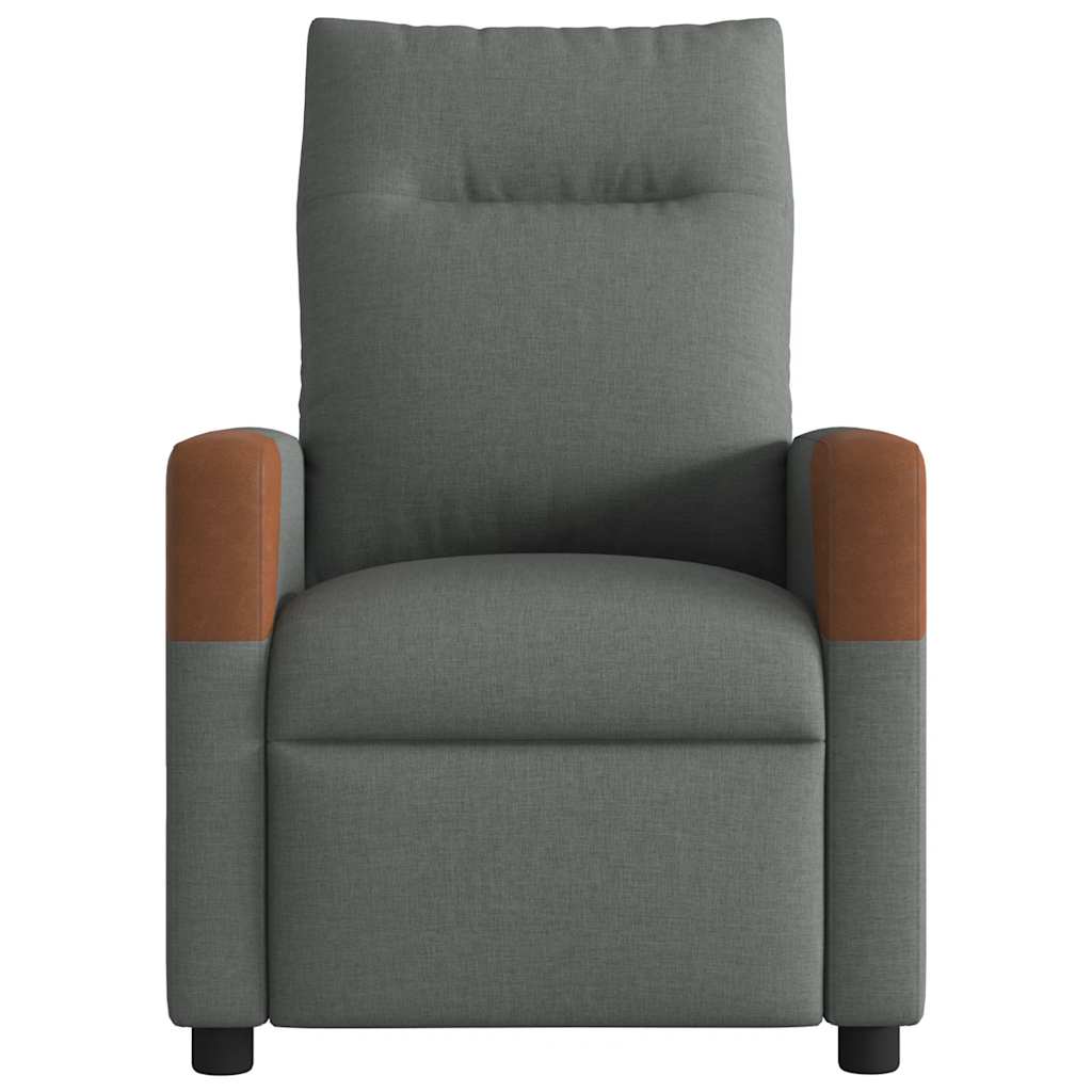 Fauteuil inclinable Gris foncé Tissu Fauteuils vidaXL