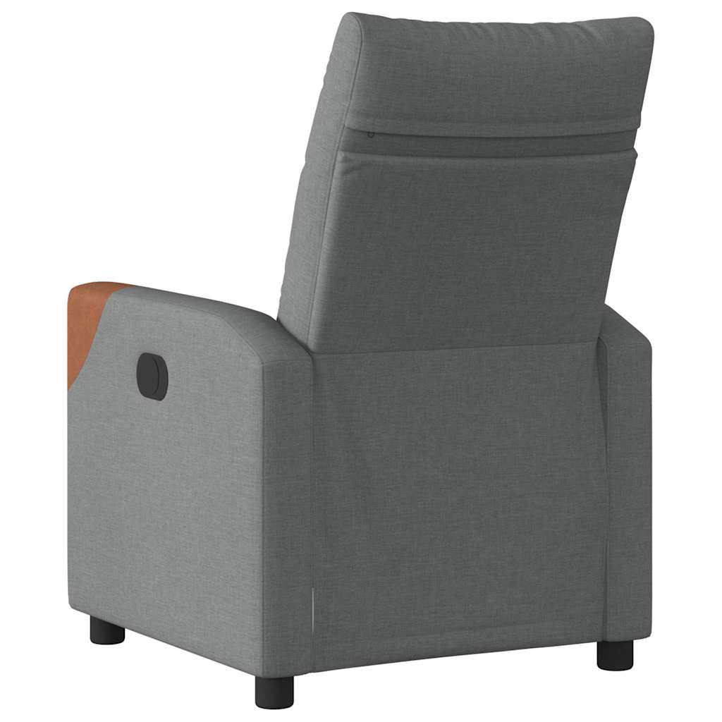 Fauteuil inclinable Gris foncé Tissu Fauteuils vidaXL