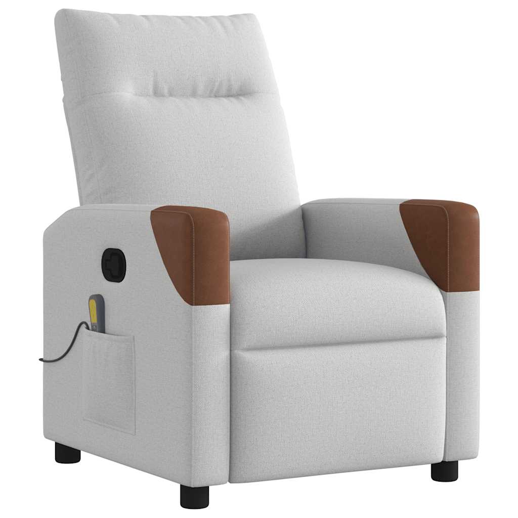 Fauteuil de massage inclinable gris nuage tissu Fauteuils vidaXL