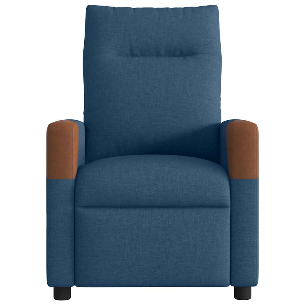 Fauteuil inclinable de massage Bleu Tissu Fauteuils vidaXL