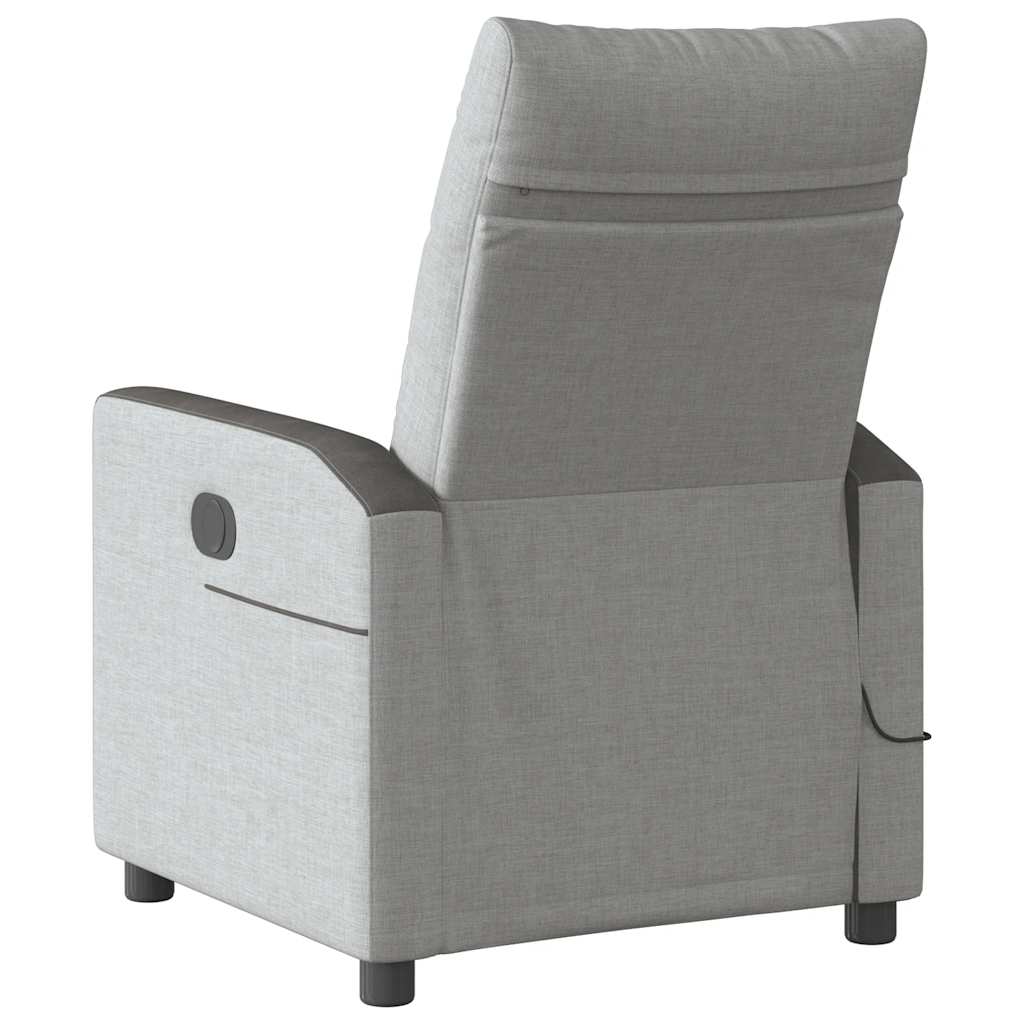 Fauteuil de massage inclinable gris nuage tissu Fauteuils vidaXL