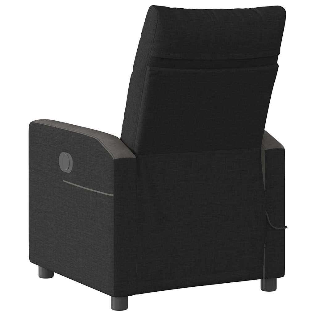 Fauteuil de massage inclinable Noir Tissu Fauteuils vidaXL