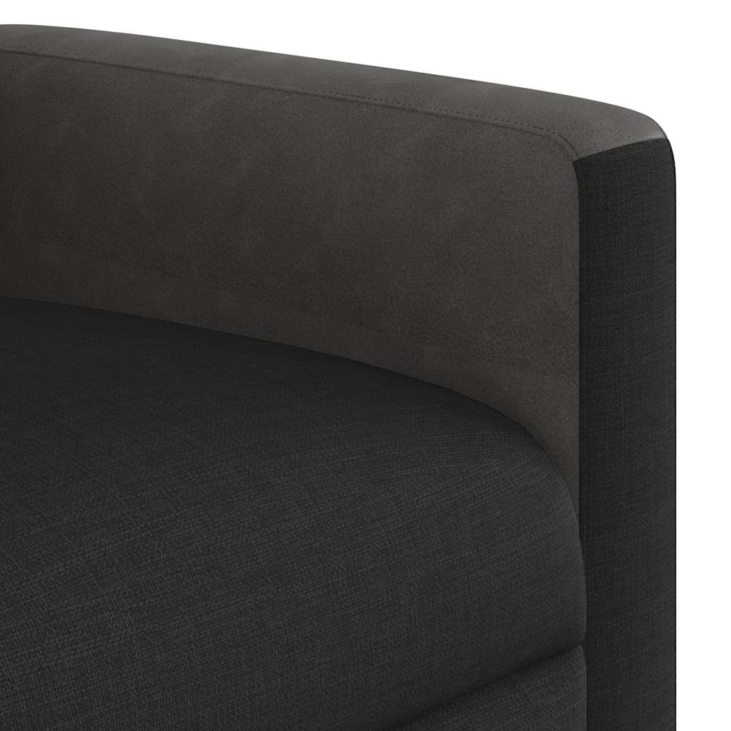 Fauteuil de massage inclinable Noir Tissu Fauteuils vidaXL