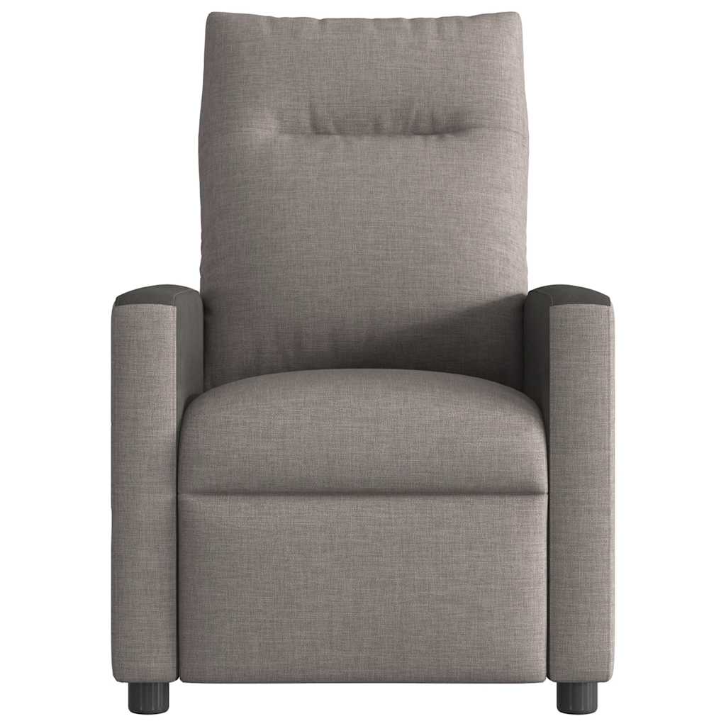 Fauteuil de massage inclinable Taupe Tissu Fauteuils vidaXL