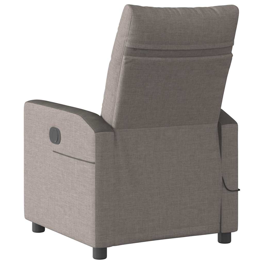 Fauteuil de massage inclinable Taupe Tissu Fauteuils vidaXL