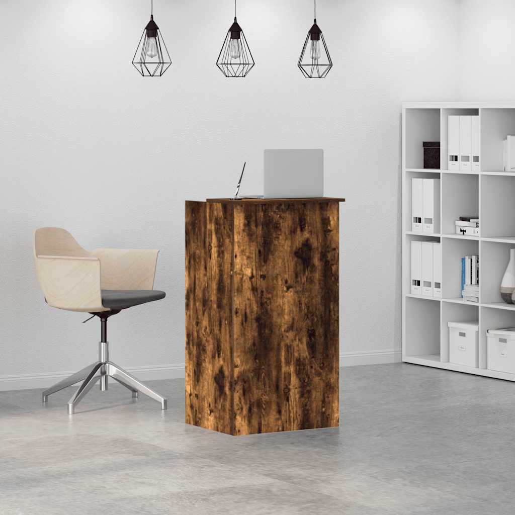 Bureau de réception chêne fumé 55x50x103,5 cm bois d'ingénierie Bureaux vidaXL