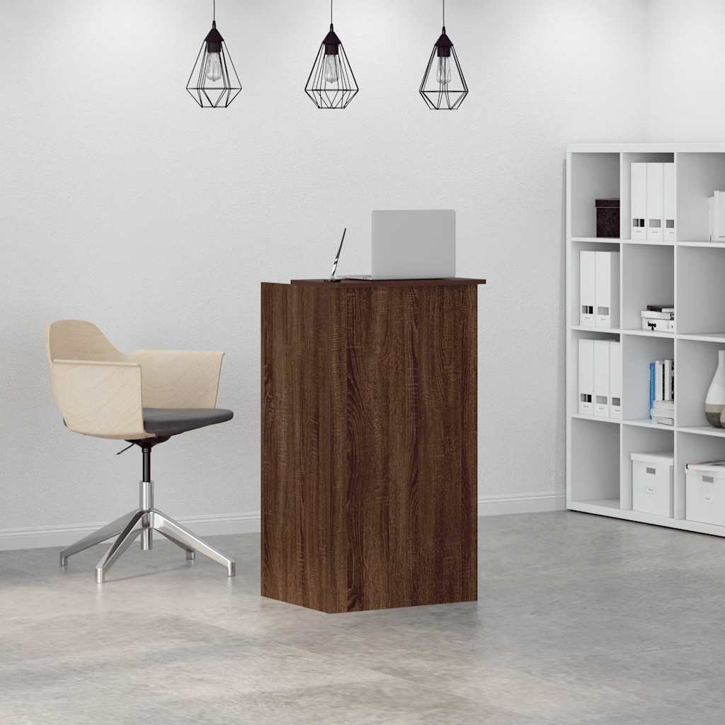 Bureau de réception chêne brun 55x50x103,5 cm bois d'ingénierie Bureaux vidaXL