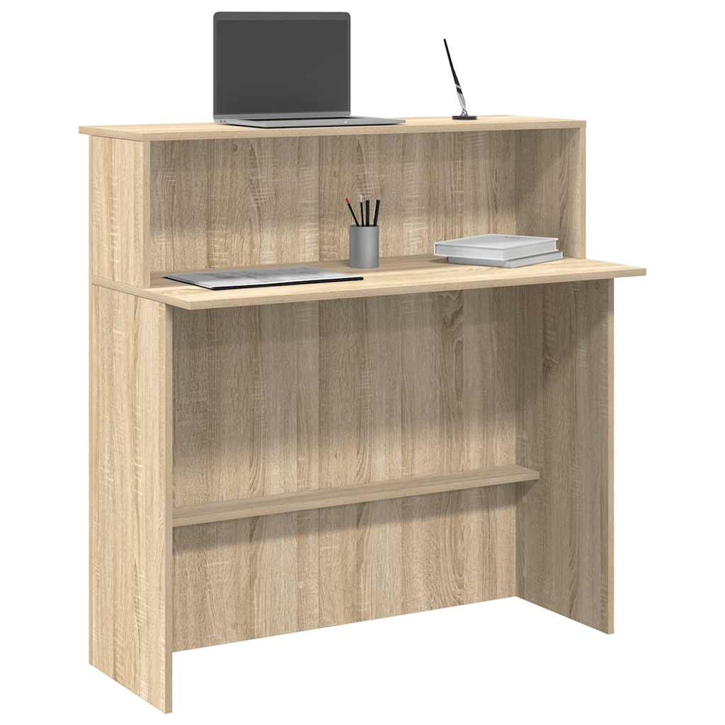 Bureau réception chêne sonoma 100x50x103,5 cm bois d'ingénierie Bureaux vidaXL