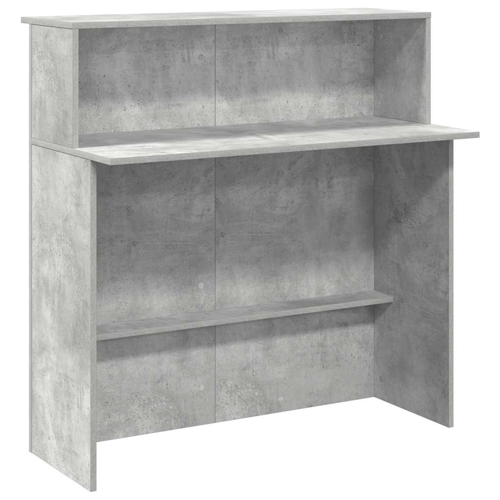 Bureau de réception gris béton 100x50x103,5cm bois d'ingénierie Bureaux vidaXL