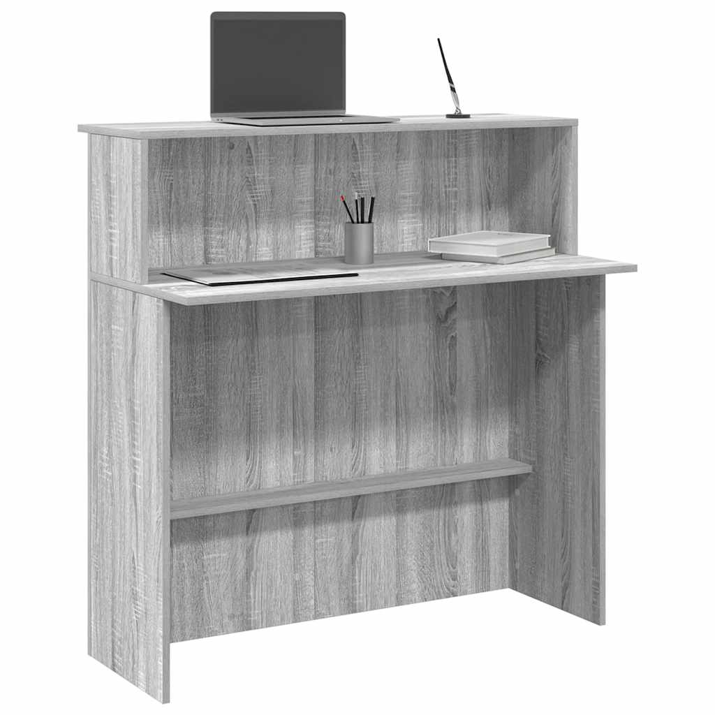 Bureau de réception sonoma gris 100x50x103,5 cm bois ingénierie Bureaux vidaXL