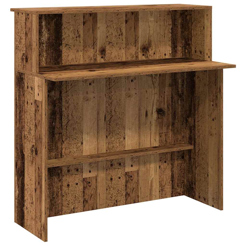 Bureau de réception vieux bois 100x50x103,5cm bois d'ingénierie Bureaux vidaXL