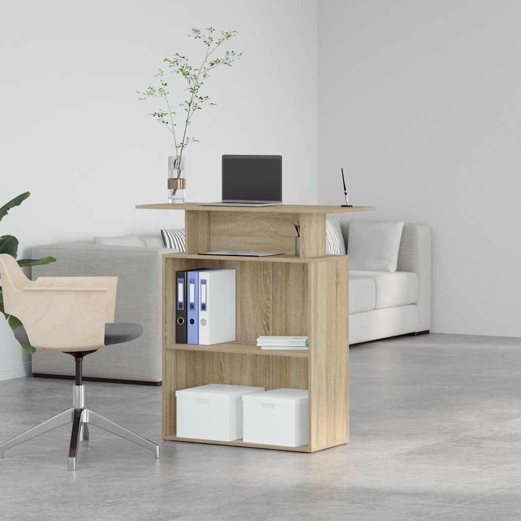 Bureau réception chêne sonoma 100x40x104 cm bois d'ingénierie Bureaux vidaXL