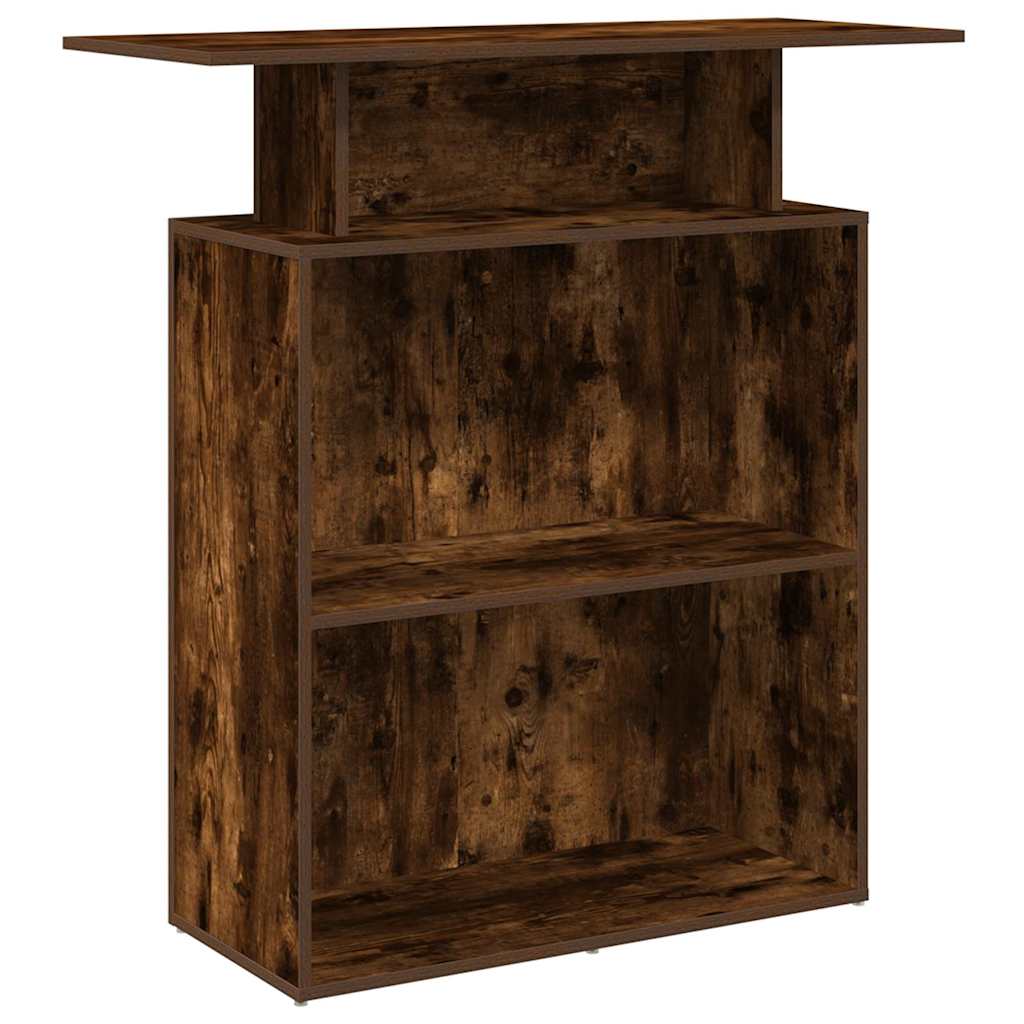 Bureau de réception chêne fumé 100x40x104 cm bois d'ingénierie Bureaux vidaXL