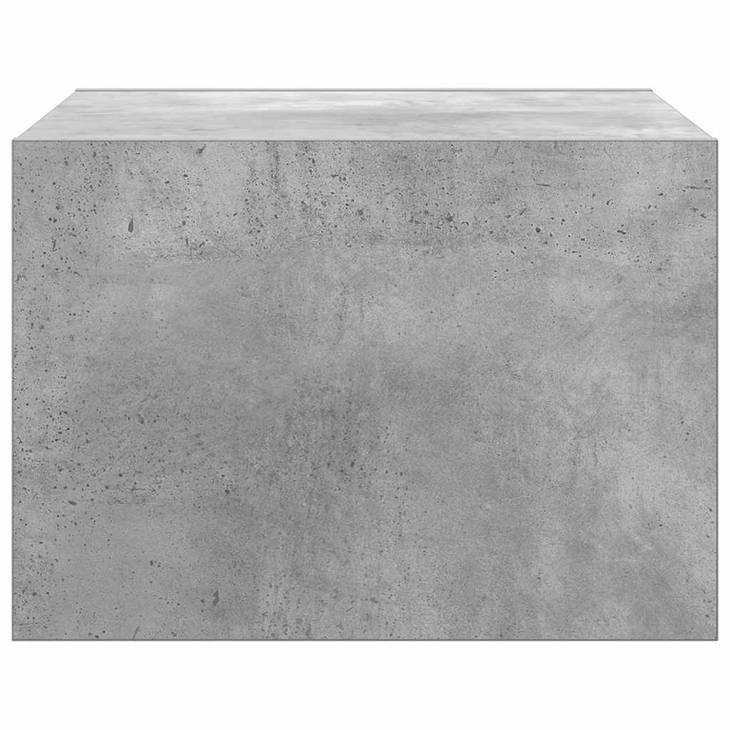 Table de chevet murale avec lumières LED gris béton Meubles TV vidaXL