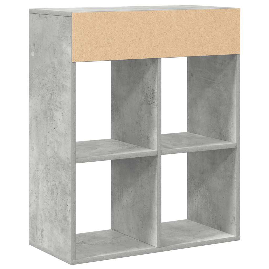 Bibliothèque gris béton 66x31x80 cm bois d’ingénierie Bibliothèques vidaXL