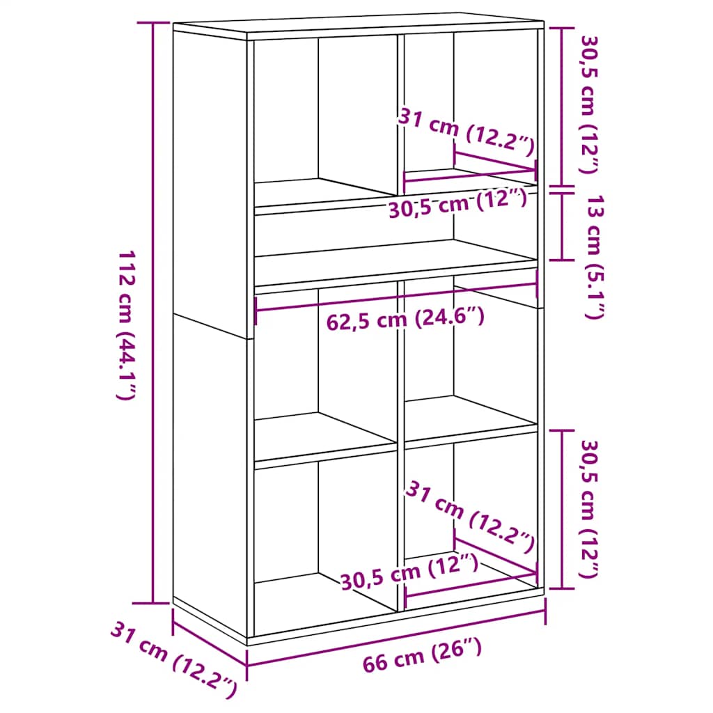 Bibliothèque blanc 66x31x112 cm bois d'ingénierie Bibliothèques vidaXL