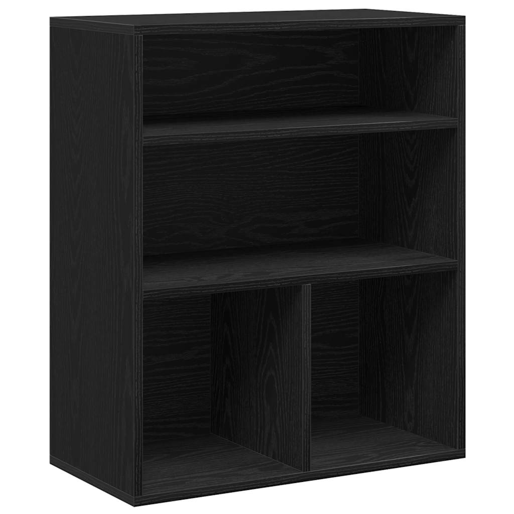 Bibliothèque noir 60x30x71,5 cm bois d'ingénierie Bibliothèques vidaXL