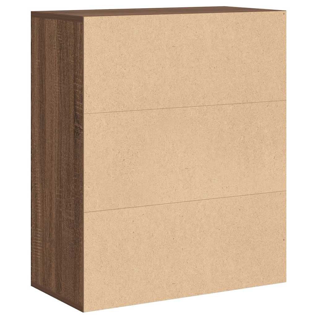 Bibliothèque chêne marron 60x30x71,5 cm bois d'ingénierie Bibliothèques vidaXL