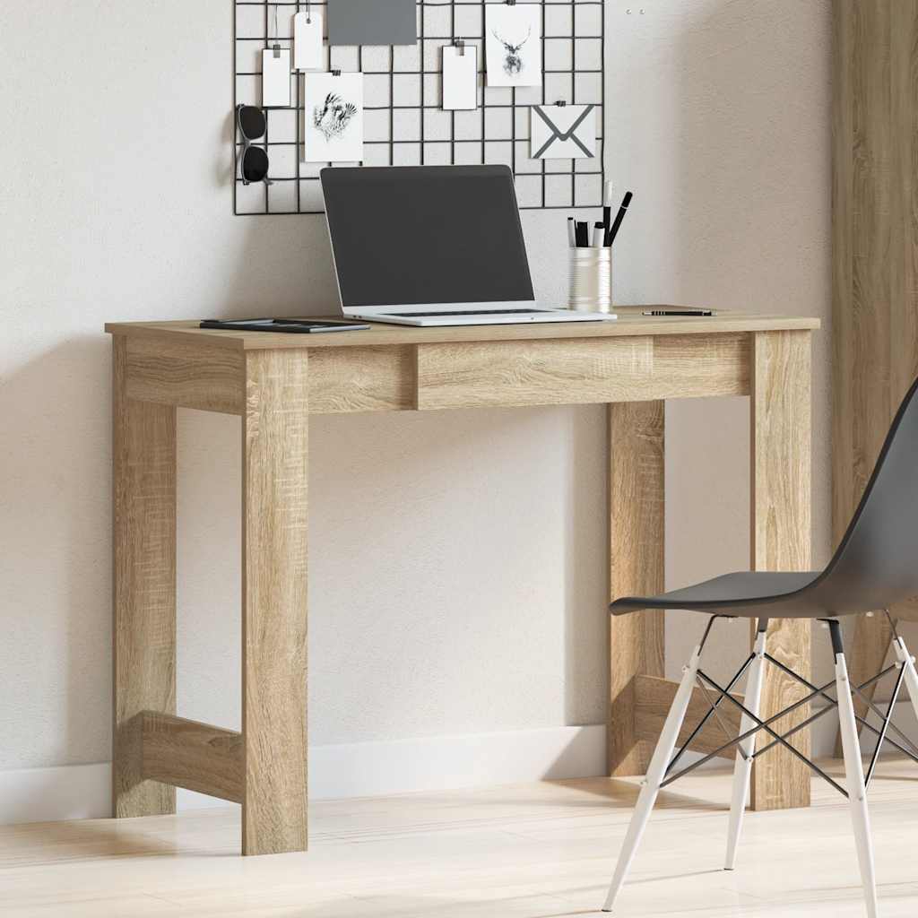 Bureau chêne sonoma 100x45x75 cm bois d'ingénierie Bureaux vidaXL