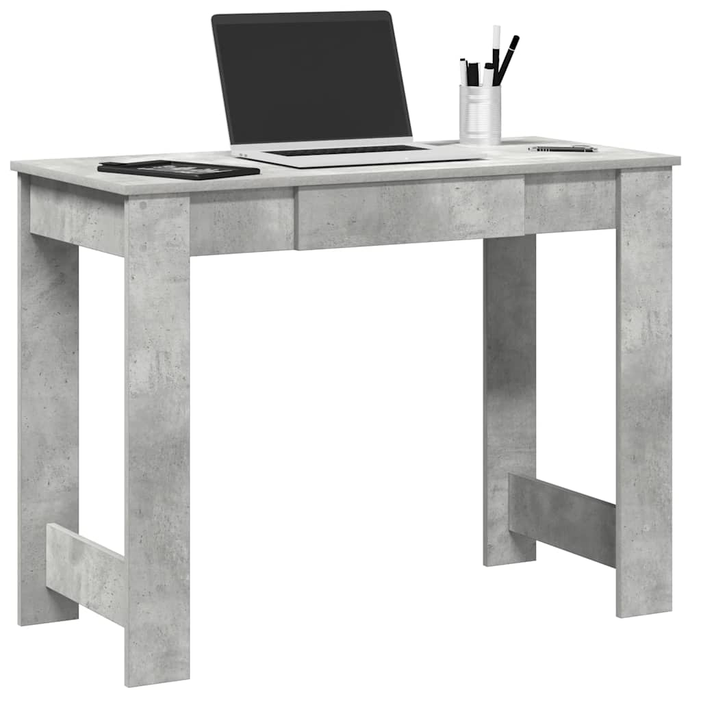 Bureau gris béton 100x45x75 cm bois d'ingénierie Bureaux vidaXL