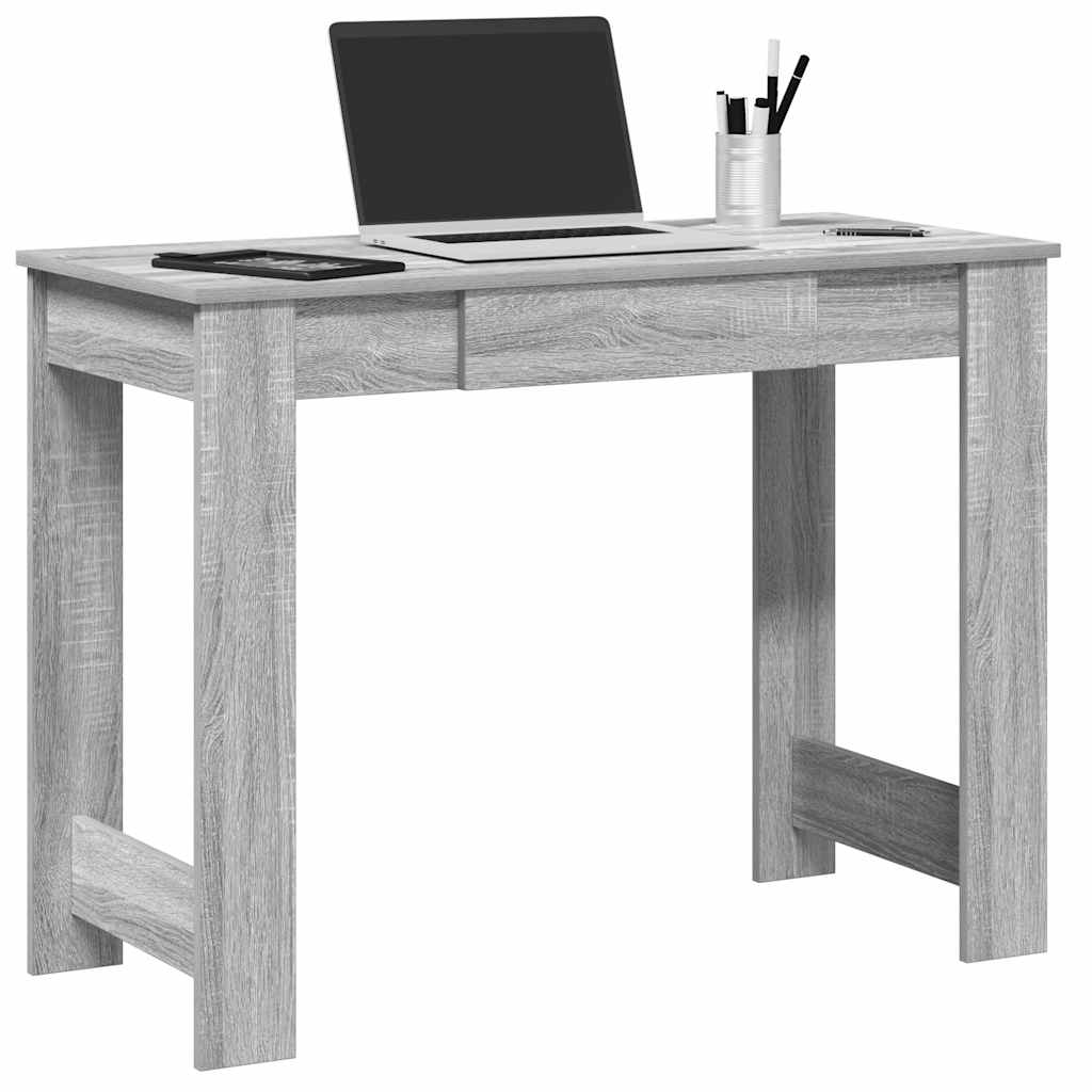 Bureau sonoma gris 100x45x75 cm bois d'ingénierie Bureaux vidaXL